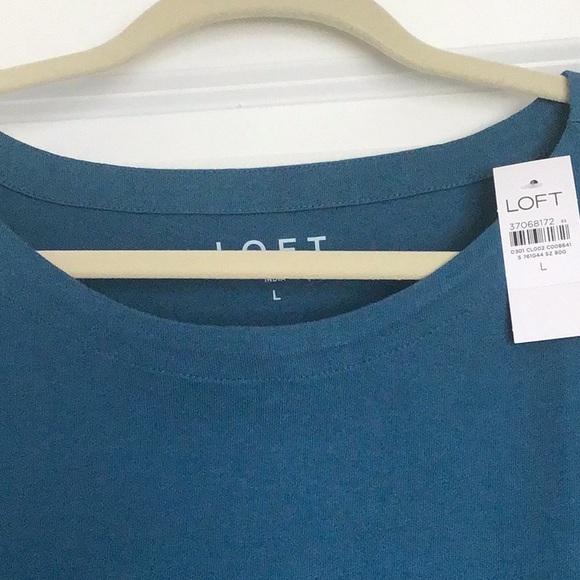 LOFT Blue Sleeveless Boxy Tank Top Size L - Picture 3 of 5